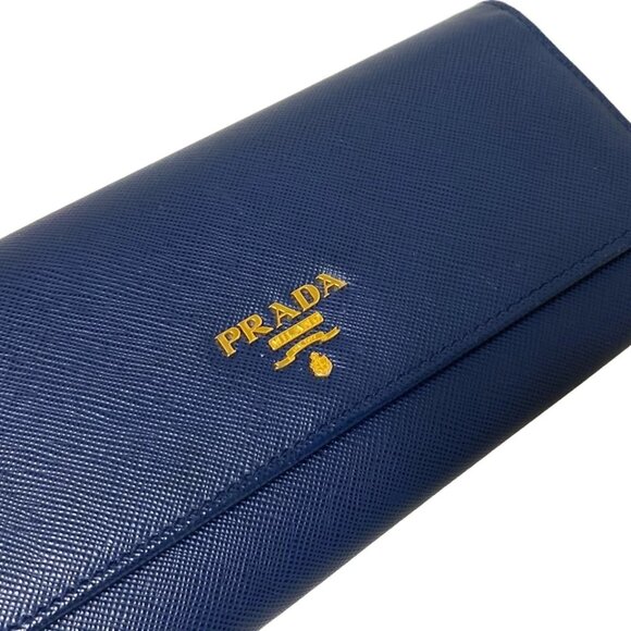 PRADA - Navy Saffiano Leather Long Wallet 198-071125 - Picture 3 of 9
